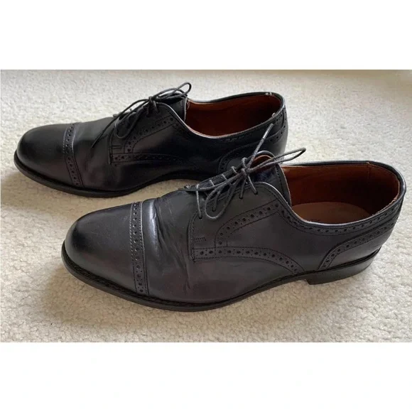 Allen Edmonds Townley Black Leather Dress Shoes Vintage Allen Edmonds Townley Mens Dress Shoes Black Leather  main image 4